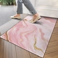thumbnail image 4 of Pink Gold Marble Pattern Door Rugs,Washable Non Slip Door Mats Indoor,Decorative Door Mats,Entry Mat Indoor for Entrance,Bedroom,Kitchen,Bathroom,17"x30", 4 of 6