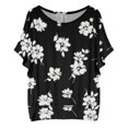 thumbnail image 3 of YDLCAFD Easter Women's Oversized T-Shirt with Batwing Sleeves Short Sleeve Tops, 3 of 4