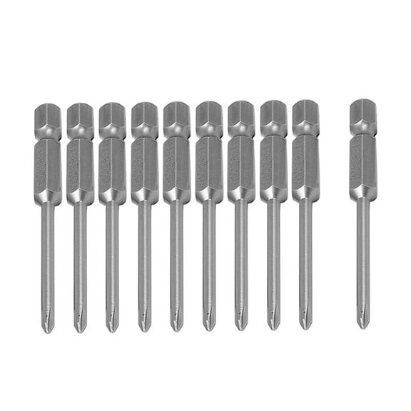 Unique Bargains 1/4" Hex Shank 3mm Tip PH1 Magnetic  Screwdriver Bits 65mm 10pcs