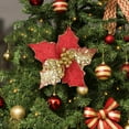 thumbnail image 2 of Decoración Navideña Grande Con Flores Rojas Y Doradas Decoraciones Navideñas Diy, 2 of 6