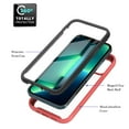 thumbnail image 4 of Dteck Case for iPhone 14 Pro Max 6.7 inch (2022 Release), Dual Layer Rugged Clear Bumper Case with Built-in Screen Protector,Red, 4 of 6