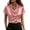 01 Pink, variant on Fewfanhot Women's Tops Silk Satin Tops Cap Short Sleeve Blouse V Neck Shirts Business Casual Outfits