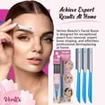thumbnail image 4 of Vertex Beauty Womens Face Razor For Peach Fuzz Removal Facial Hair Shaver Dermaplaning Tool Women Travel Trimmer To Remove Fine Hair Blue Eyebrow Razors Remover Dermaplane Exfoliating Sensitive Skin, 4 of 9