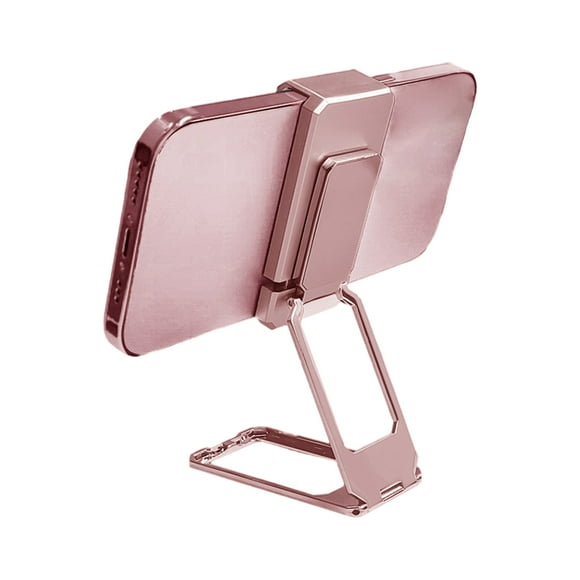 Matsuzay Soporte para teléfono compacto y ajustable de aleación de aluminio con agarre confiable y rotación de 360 grados Teléfono y Comunicación Oro rosa