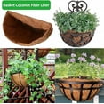 thumbnail image 3 of Hxlamzoo 2PCS Half Round Coco Liners for Hanging Basket Planter, 12 inch Thicken Coconut Coir Fiber Liners Replacement for Garden Hanging Flower Pot,Vegetables Herbs Pot Indoor Outdoor, 3 of 6