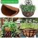 thumbnail image 3 of Forros de fibra natural - Paquete de 2 forros para cestas de jardín para exteriores e interiores, tapete de palma para macetas, para decoración de jardines y balcones. Forro para cojín de cesta., 3 of 6