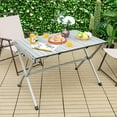 thumbnail image 3 of Costway 4-6 Person Portable Aluminum Camping Table Lightweight Roll Up Table Grey, 3 of 11