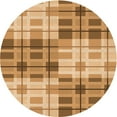 thumbnail image 1 of Ahgly Company Indoor Round Patterned Yellow Orange Area Rugs, 3' Round, 1 of 6