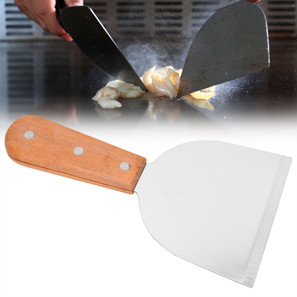 OTVIAP Fried Shovel,Stainless Steel Barbecue BBQ Grill Scraper Kitchen