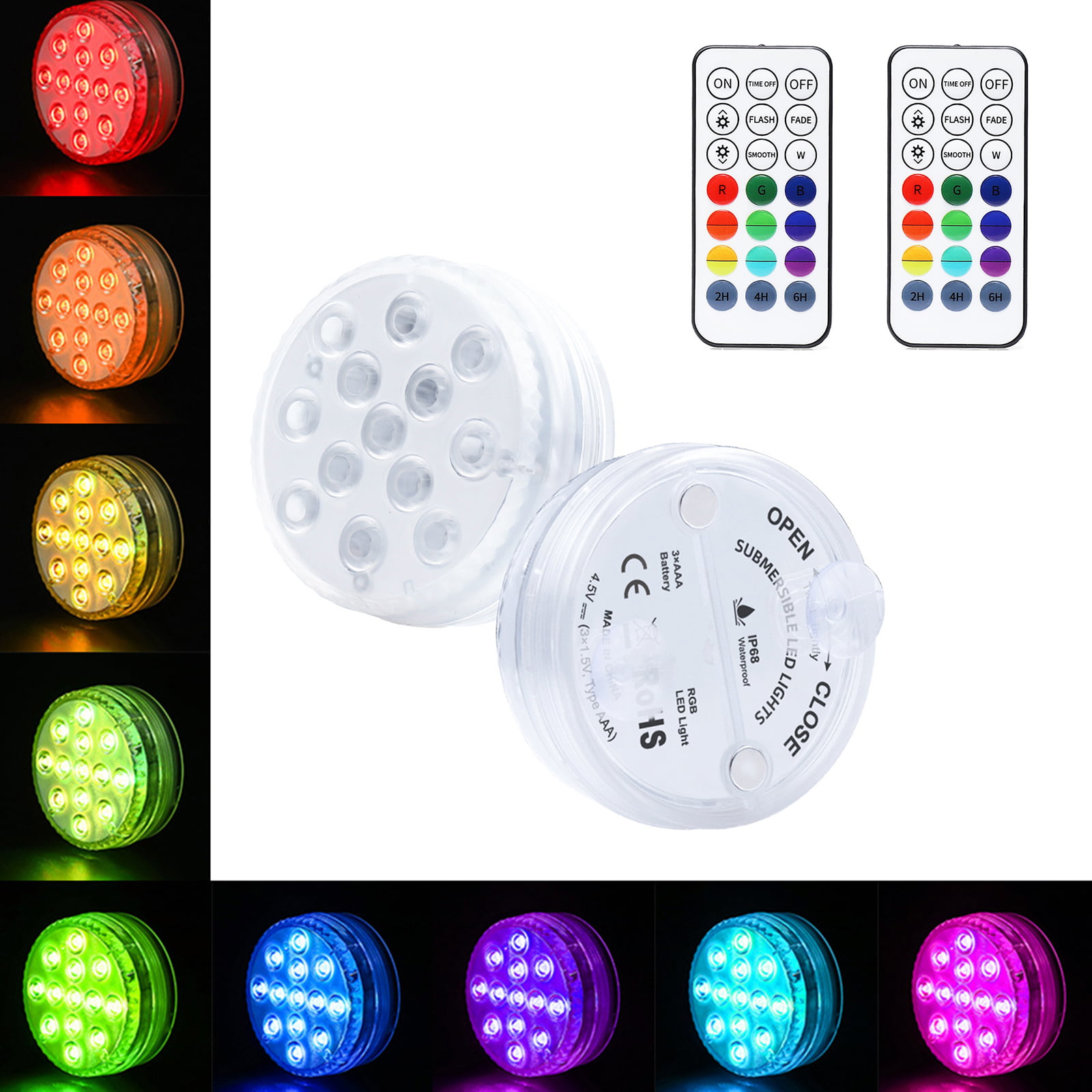 Details about   2x Remote Control Color 13 LED Light Boundery Waterproof EFX Accent Underwater 