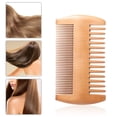 thumbnail image 1 of Comb Natural Minimalistic Peach Wood Double-sided Massage Beard Comb for Gift, 1 of 8