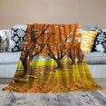 thumbnail image 2 of Shiartex Leaves Print Flannel Blanket Lightweight Anti-Wrinkle All Seasons Comfort Gift for Adults and Kids 60x80in, 2 of 6
