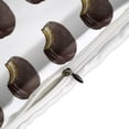 thumbnail image 4 of 3 Pcs Soft Bedding Set, Includes 1 Duvet Cover with Zipper And 2 Pillow Shams,Chocolate Moon-pie Twin(86"x70"), 4 of 8