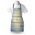 thumbnail image 3 of Minimalist Apron Modern Artwork Style Geometric Long Striped Forms Graphic Illustration, Unisex Kitchen Bib Apron with Adjustable Neck for Cooking Baking Gardening, Pale Yellow Blue, by Ambesonne, 3 of 3