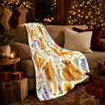 thumbnail image 3 of Golden Retriever Pumpkin Floral autumn celebration, Playful Pet Portrait Pattern, Warm Flannel Blanket for Living Room and Bedroom, Dog Lovers autumn celebration Gift, Pet Lover Home Decor, 3 of 9