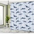 thumbnail image 4 of Ocean Shower Curtain, Dramatic Photo of a Nighttime Sky Full Moon Over a Calm Ocean Scene in Maui Hawaii, Cloth Fabric Bathroom Decor Set with Hooks, 60" W x 72" L, Navy White, 4 of 4