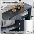 thumbnail image 4 of OKD Bathroom Storage Cabinet, Modern Medicine Cabinet with Adjustable Shelf for Kitchen & Living Room, Dark Grey, 4 of 6