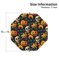 thumbnail image 3 of Disketp Halloween Skull Funny Coasters,4 Pcs Leather Coasters With Holder, Perfect Housewarming Hostess Gifts,Protect Furniture From Water Marks Scratch And Damage, 3 of 9