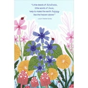 Pictura Little Deeds of Kindness: Ladybugs, Red Mushrooms and Wildflowers Thank You Card