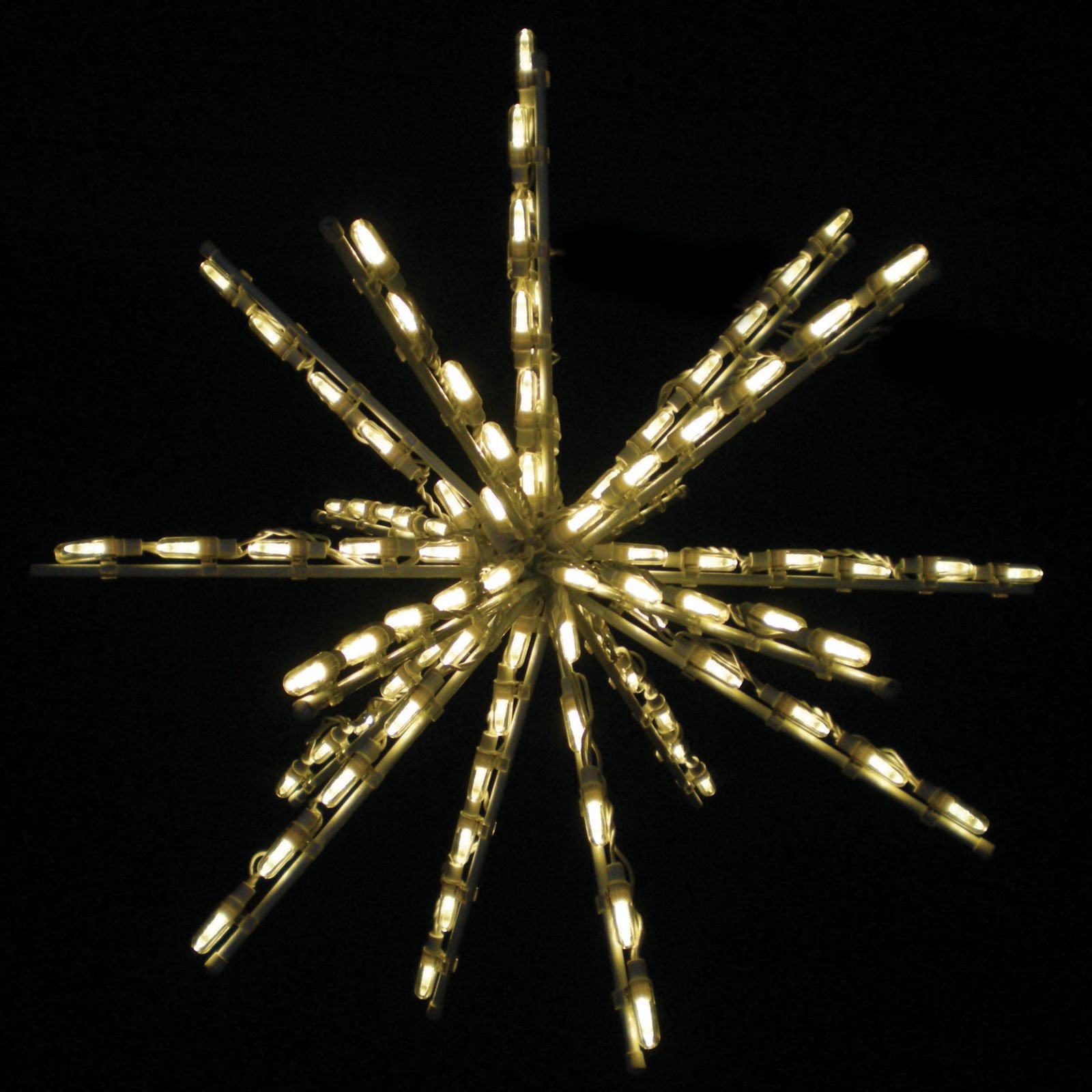 24Inch Warm White One Color LED Starburst 100 Bulbs Set of 3