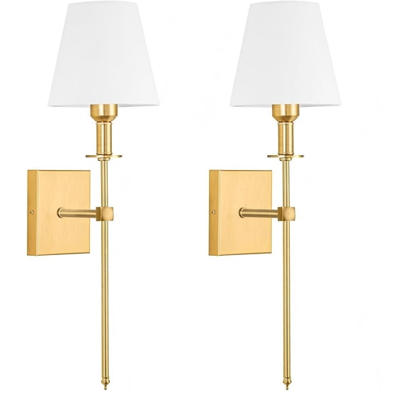 Rechargeable Battery Operated Wall Sconces, Set of 2 with Wireless Remote - Dimmable Modern Cordless Wall Lights for Bedroom, Living Room, Hallway
