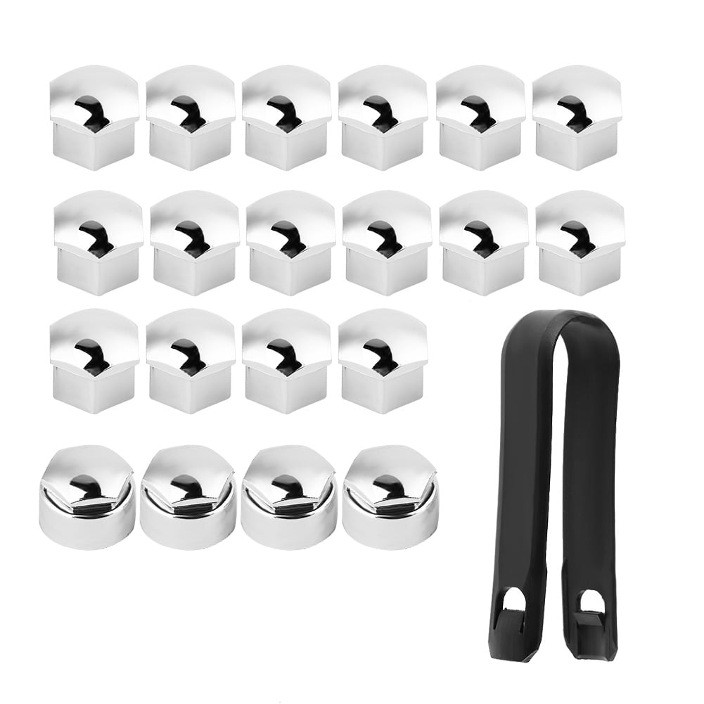 Suitable for Most Audi Car Wheels Silver Wheel Nut Rim Cover Car Cover Protective Caps with Anti-theft Protection Design 20pcs 17mm Wheel Nut Cover 