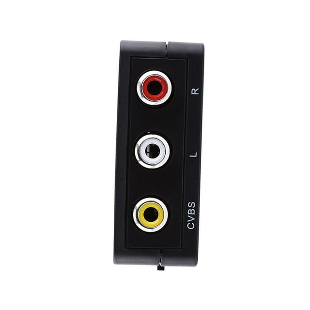 Adaptador convertidor de entrada digital HD a video compuesto RCA, audio, AV y CVBS, 720p/1080p, color negro