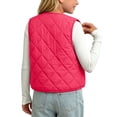 thumbnail image 3 of Bixock Toddler Girls Puffer Vests Girls Zip Up Jackets Kids Fleece Vests Waistcoat Outerwear Sleeveless Crew Neck Padded Thermal Daily Jacket for Kids 2-14Years, 3 of 7