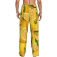 thumbnail image 3 of Fotbe Yellow Limes Men's Pajama Pants,Sleepwear Pants,Pj Bottoms Drawstring And Pockets-XX-Large, 3 of 9