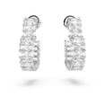 thumbnail image 2 of Pendientes Swarovski Matrix Hoop con forma de corazón tejido con cristales transparentes, 2 of 6