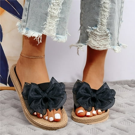 

Women s Ladies Fashion Casual Solid Open Toe Platforms Sandals Beach Shoes Black 6.3183