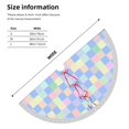 thumbnail image 6 of Christmas Tree Skirt, checkered style pastel colorful Christmas Tree Decorations Indoor, Tree Skirts Mat With Tassel Trim for Halloween New Year Holiday Christmas Party Decor 30 Inches, 6 of 7