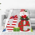 thumbnail image 1 of Fotbe Christmas Gnome With Love Manta de Franela Acolchonada con Estampado, Súper Suave y Esponjosa, Extra Grande para Sofá, Cama, Uso Todo el Año-50"x40", 1 of 7