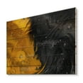 thumbnail image 2 of Designart 'Marriage of Black and Yellow' Modern Print on Natural Pine Wood, 2 of 5