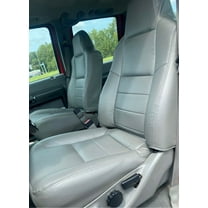 Kojem Front Driver & Passenger Bottom and Top Gray Seat Covers for 03 04 05 06 07 Ford F250 F350 Lariat Front Full Set