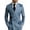 blue, variant on Men's Blue Geometric Textured Double-Breasted Blazer, Peak Lapel Slim Fit Suit Jacket for Business Meeting Client Negotiation & Professional Men Gifting