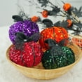 thumbnail image 5 of ZLBDYG Sparkling Handmade Halloween Pumpkin Decor - Glitter Table Centerpiece for Indoor Thanksgiving and Autumn Family Gathering, Festive Holiday Tabletop Display, 5 of 9