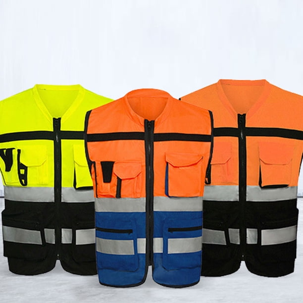 Gilet Reflechissant Gilet Haute Visibilité 'Nightfall' Jaune Fluo Nathan - Taille Unique - Réfléchissant Pour Running Nocturne Gilet Tactique Militaire
