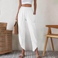 thumbnail image 2 of Women'S Pants Casual Pants for Women White Pants Workout Pants Women Loose Fit High Waisted Wide Leg Pants With Pockets Womens Summer Outfits, 2 of 4