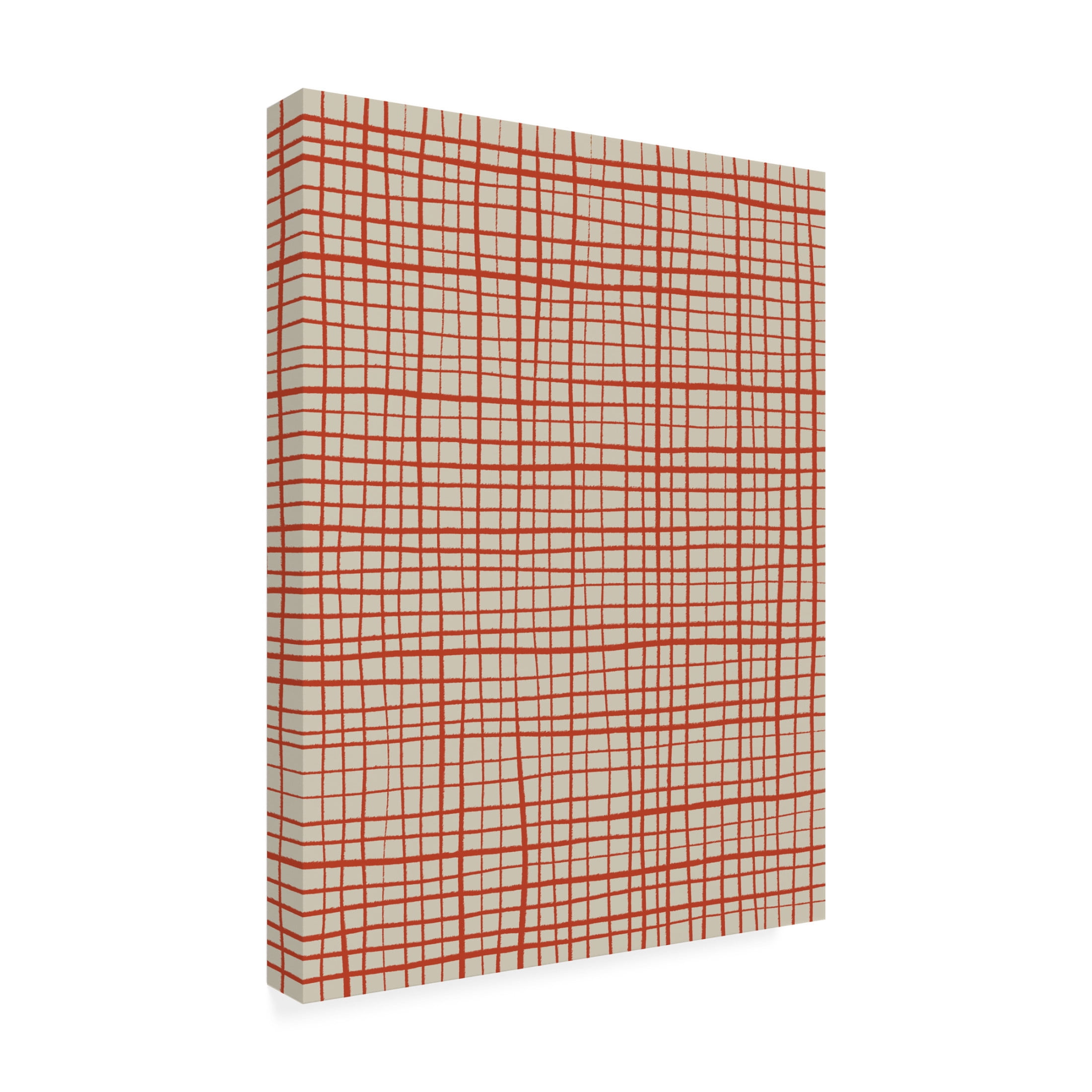 Canvas Wall Art - Treechild 'Hand Drawn Grid Pattern' Wall Art for Living Room, Bedroom, or Office D?cor by Trademark Fine Art - 24 x 32 Inches