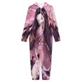 thumbnail image 3 of Demon Slayer Nezuko Kids Hooded Jumpsuit Union Suit Onesie One Piece Blanket for Boys Girls, 3 of 7