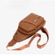 thumbnail image 5 of Mochila cruzada, bolso de pecho, mochila de senderismo, bolsa multiusos con correa, orificio para auriculares, plegable, portátil, nailon resistente, para viajes, para gimnasio,topliu, 5 of 9
