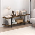 thumbnail image 2 of Furinno TURN-N-TUBE 2-Tier 47.2" Wide Toolless Book Shelf Amber Pine, 2 of 5