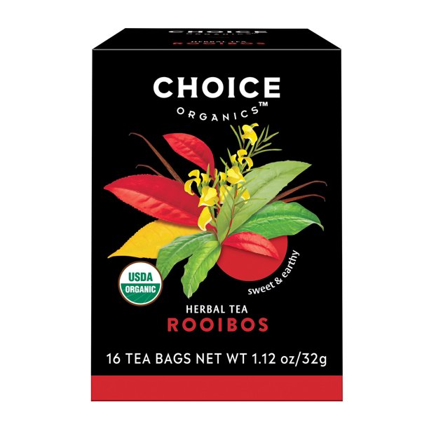 Choice Organics Tea, Herbal Tea Bags, Rooibos, 16 Ct Tea Bags Walmart