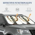 thumbnail image 4 of Fotbe Gothic Skeleton With Roses 2-Piece Car Windshield Sun Shade | Sun Blocker for Car Windshield | Foldable Automotive Interior Accessories for Sun Protection-Large, 4 of 7