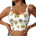 thumbnail image 2 of Uemuo Kawaii Mexican Avocado Pattern Women's Sports Bra - High Impact Support, Breathable, and Comfortable Athletic Bra for Running, Yoga, and Workouts, 2 of 9