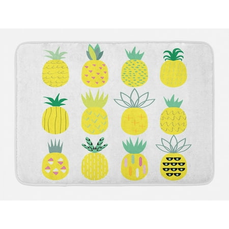 Pineapple Bath Mat Collection Of Pineapples With Different