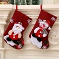 thumbnail image 3 of SPRING PARK Storage Bag|Christmas Stocking Decor|Xmas Style,Elk Snowman,Santa Bear Design, 3 of 7