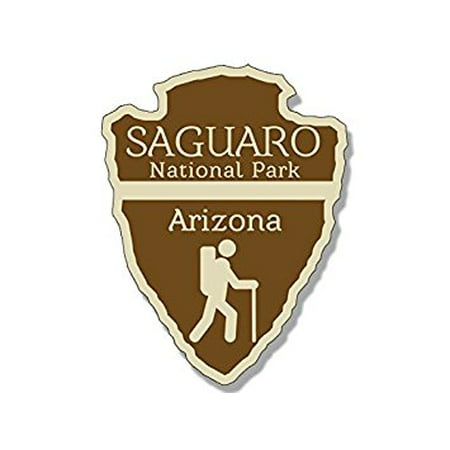 Arrowhead Shaped SAGUARO National Park Sticker Decal (rv camp hike arizona) 3 x 4