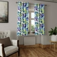 thumbnail image 2 of Ambesonne Floral Grommet Curtain, Print of Blooming Flowers, 50"x72", Lavender Blue Pale Green, 2 of 5